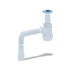 Сифон Ани Грот 1.1/2"х40 с литым выпуском, с гибкой трубой 40х40/50