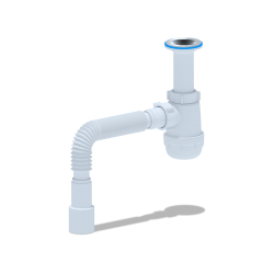 Сифон Ани Грот 1.1/2"х40 с литым выпуском, с гибкой трубой 40х40/50