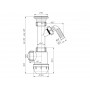 Сифон Ани Грот 1.1/2"х40 c отводом д/стир.машины