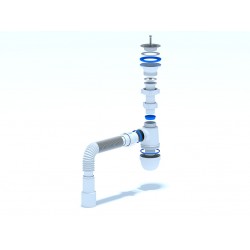 Сифон Ани 1.1/2"х40 с гибкой трубой 40х40/50