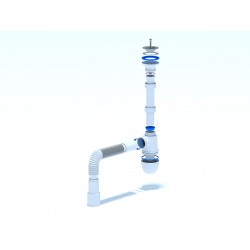 Сифон Ани 1.1/4"х40 с гибкой трубой 40х40/50