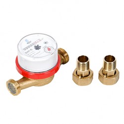 Счётчик воды универсальный Ду 15 мм (с комплектом штуцеров), Декаст ВСКМ-15 Счётчик воды универсальный Ду 15 мм (с комплектом штуцеров), Декаст ВСКМ-15