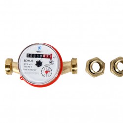 Счётчик воды универсальный Ду 15 мм (с комплектом штуцеров), Декаст ВСКМ-15 Счётчик воды универсальный Ду 15 мм (с комплектом штуцеров), Декаст ВСКМ-15