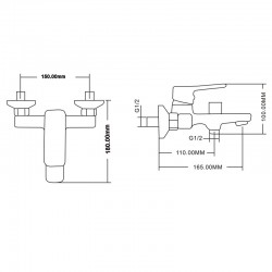 Смеситель ванна MELODIA Etude картридж д.35мм короткий излив