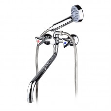 Смеситель ванна MELODIA Lucia длинный излив люкс резина