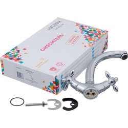 Смеситель кухня MELODIA Retro литой излив резина