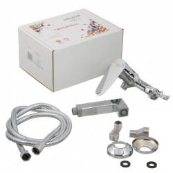 Смеситель душ MELODIA Moderno картридж д.35мм с гиг.лейкой и держ.на корпусе