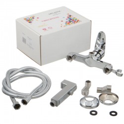 Смеситель душ MELODIA Moderno картридж д.35мм с гиг.лейкой и держ.на корпусе