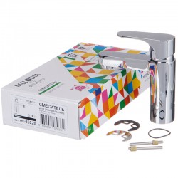 Смеситель умывальник MELODIA Rock картридж 35мм высокий, поворотный аэратор