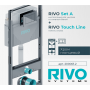 Комплект инсталляции для унитаза RIVO Set A с панелью смыва RIVO Touch Line Хром глянцевый
