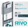 Комплект инсталляции для унитаза RIVO Set A с панелью смыва RIVO Touch Line Белый глянцевый