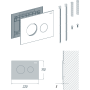 Комплект инсталляции для унитаза RIVO Set A с панелью смыва RIVO Touch Neo Черный глянцевый