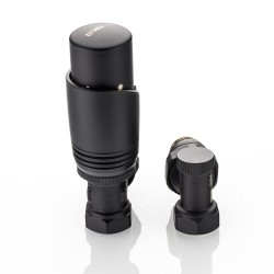 Комплект терморегулирующего оборудования для радиатора угловой 1/2 ", черный Комплект терморегулирующего оборудования для радиатора угловой 1/2 ", черный