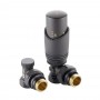 Комплект терморегулирующего оборудования для радиатора угловой 1/2 ", серый Комплект терморегулирующего оборудования для радиатора угловой 1/2 ", серый
