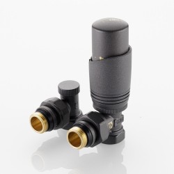 Комплект терморегулирующего оборудования для радиатора угловой 1/2 ", серый Комплект терморегулирующего оборудования для радиатора угловой 1/2 ", серый