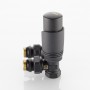 Комплект терморегулирующего оборудования для радиатора угловой 1/2 ", серый Комплект терморегулирующего оборудования для радиатора угловой 1/2 ", серый