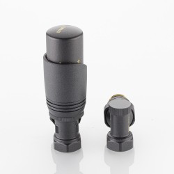 Комплект терморегулирующего оборудования для радиатора угловой 1/2 ", серый Комплект терморегулирующего оборудования для радиатора угловой 1/2 ", серый