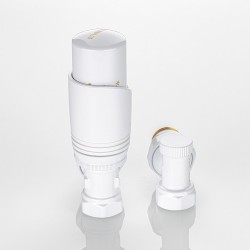 Комплект терморегулирующего оборудования для радиатора угловой 1/2 ", белый Комплект терморегулирующего оборудования для радиатора угловой 1/2 ", белый