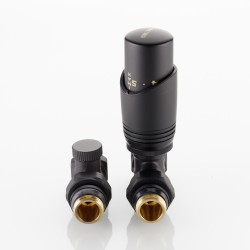 Комплект терморегулирующего оборудования для радиатора прямой 1/2 ", черный Комплект терморегулирующего оборудования для радиатора прямой 1/2 ", черный