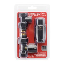 Комплект терморегулирующего оборудования для радиатора прямой 1/2 ", черный Комплект терморегулирующего оборудования для радиатора прямой 1/2 ", черный