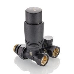 Комплект терморегулирующего оборудования для радиатора прямой 1/2 ", серый Комплект терморегулирующего оборудования для радиатора прямой 1/2 ", серый