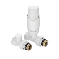 Комплект терморегулирующего оборудования для радиатора прямой 1/2 ", белый Комплект терморегулирующего оборудования для радиатора прямой 1/2 ", белый