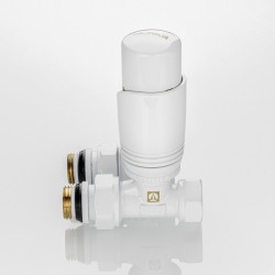 Комплект терморегулирующего оборудования для радиатора прямой 1/2 ", белый Комплект терморегулирующего оборудования для радиатора прямой 1/2 ", белый