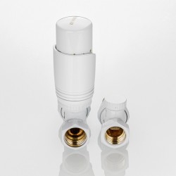 Комплект терморегулирующего оборудования для радиатора прямой 1/2 ", белый Комплект терморегулирующего оборудования для радиатора прямой 1/2 ", белый