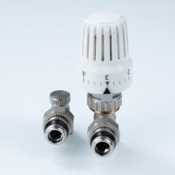 Комплект терморег-го оборуд-я д/рад., угловой 1/2" (термост-ая головка, термостат-й клапан, запорный Комплект терморег-го оборуд-я д/рад., угловой 1/2" (термост-ая головка, термостат-й клапан, запорный