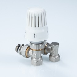 Комплект терморег-го оборуд-я д/рад., угловой 1/2" (термост-ая головка, термостат-й клапан, запорный Комплект терморег-го оборуд-я д/рад., угловой 1/2" (термост-ая головка, термостат-й клапан, запорный