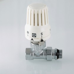 Клапан с термостатической головкой для рад. прямой 1/2"