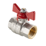 Кран шаровой BASE-ГОСТ полнопроходной с рукояткой-бабочкой вн.-вн. DN15 PN40 1/2"