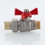 Кран шаровой BASE-ГОСТ со сгоном с рукояткой-бабочкой нар.-нар. DN15, PN40, 1/2"