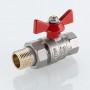 Кран шаровой BASE-ГОСТ со сгоном с рукояткой-бабочкой вн.-нар. DN20, PN40, 3/4"