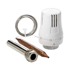 Термостатическая головка с выносным погружным датчиком 20-60*С Термостатическая головка с выносным погружным датчиком 20-60*С