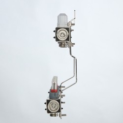 Коллекторный блок из НЕРЖ. стали с регул. клап. и расх., 1"х5 вых. Евроконус 3/4" (без сервис. гр.)