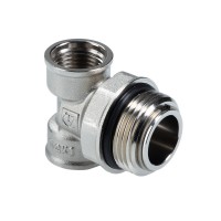 Тройник коллекторный с вращающимся штуцером 1"х1/2"х1/2" нар.-вн.-вн. Тройник коллекторный с вращающимся штуцером 1"х1/2"х1/2" нар.-вн.-вн.