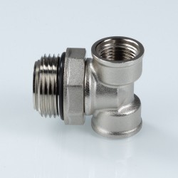 Тройник коллекторный с вращающимся штуцером 3/4"х1/2"х1/2" нар.-вн.-вн. Тройник коллекторный с вращающимся штуцером 3/4"х1/2"х1/2" нар.-вн.-вн.