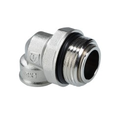 Отвод коллекторный с вращающимся штуцером 1"х1/2" нар.-вн. Отвод коллекторный с вращающимся штуцером 1"х1/2" нар.-вн.