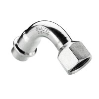 Отвод 90* с переходом на вн. р., нерж. сталь 15х1/2" Отвод 90* с переходом на вн. р., нерж. сталь 15х1/2"