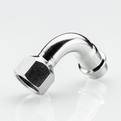 Отвод 90* с переходом на вн. р., нерж. сталь 18х1/2" Отвод 90* с переходом на вн. р., нерж. сталь 18х1/2"