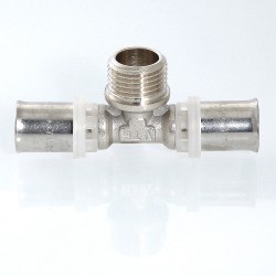 Тройник пресс с переходом на нар. р. 20х1/2"х16 Тройник пресс с переходом на нар. р. 20х1/2"х16