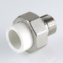 Соединитель PPR разъемный с переходом на нар. р. 40х1" Соединитель PPR разъемный с переходом на нар. р. 40х1"