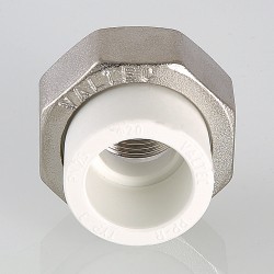 Соединитель PPR разъемный с переходом на вн. р. 40х1" Соединитель PPR разъемный с переходом на вн. р. 40х1"