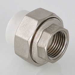 Соединитель PPR разъемный с переходом на вн. р. 40х1" Соединитель PPR разъемный с переходом на вн. р. 40х1"