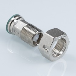 Полусгон с накидной гайкой, с обратным клапаном 1/2" Полусгон с накидной гайкой, с обратным клапаном 1/2"