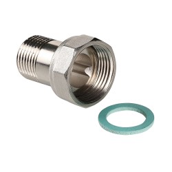 Полусгон прямой с накидной гайкой, 3/4"x1/2" Полусгон прямой с накидной гайкой, 3/4"x1/2"