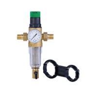 Фильтр самоочищающийся с редуктором давления и манометром 1/2" для холодной воды VIEIR