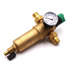 Фильтр самоочищающийся с редуктором давления и манометром 3/4" для горячей воды VIEIR