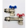 Комплект угловых кранов с разъемным соединением для коллекторной группы 1"